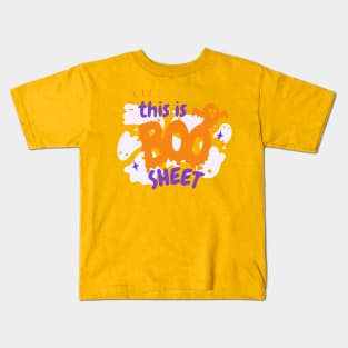 This is BOO sheet quote with ghost Kids T-Shirt